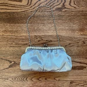 Sasha Silver Clutch with Chain
